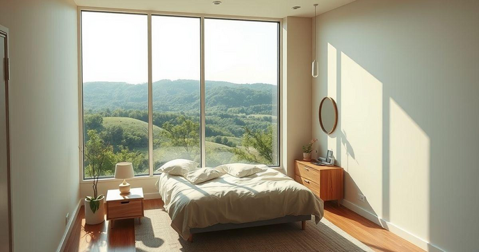 Janela de vidro para quarto pequeno: como escolher a ideal para otimizar espaço e iluminação Janela de vidro para quarto pequeno: como escolher a ideal para otimizar espaço e iluminação