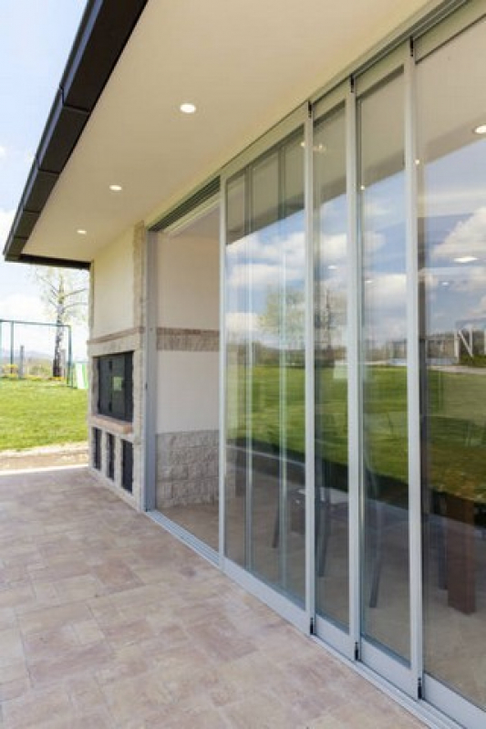 Porta de Correr de Vidro para Sala Vila Scarpelli - Porta de Vidro de Correr para Banheiro